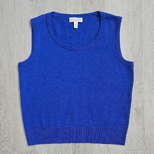 ST. JOHN Tank Top Wool Blend Knit Sleeveless Sweater Vest Pullover Size M